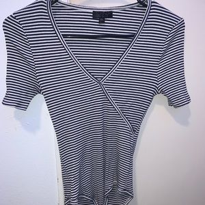 Black and white striped bodysuit